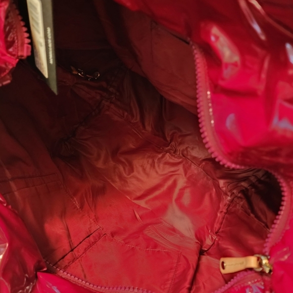 nwt MZ Wallace Medium Colorblock Cranberry & Dawn Lacquer Tote Bag - Picture 7 of 9